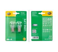 HELLA Lampadina Luce Freccia 12 V 21 W P21W BA15s Trasparente Blister 2