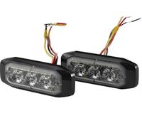 HELLA LED Luce identificazione lampeggiante - BST-Slim - 12V / 24V - rosso - Raccordo a vite/Montaggio, esterno - Cavo: 250mm - Kit - Quantità: 2 - 2XD 014 563-601