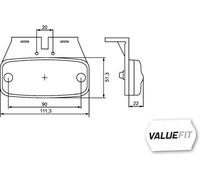Hella Luce di Indicatore Laterale Lampeggiante Laterale Supporto LED 12V 24V (