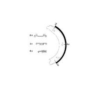 HELLA PAGID 8DA 355 050-401 Kit ganasce, Freno stazionamento,H9165,per es. MERCEDES-BENZ