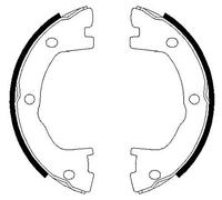 HELLA PAGID 8DA 355 050-501 Kit ganasce, Freno stazionamento,H9520,Sistema frenante,Brembo,per es. IVECO / RENAULT TRUCKS