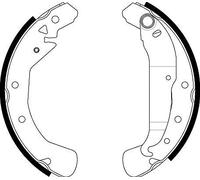 HELLA 8DB 355 002-931 Kit ganasce freni
