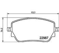 HELLA Pastiglie Freno Bremsbelegsatz Posteriore per Mercedes Classe