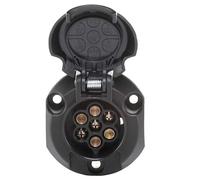 Hella Presa 7 Poli 12V 16A Per Rimorchio Camper Tendone Nera Hub