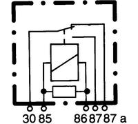 HELLA Relè 5 Pin Con Resistenza 12 V 4RD 965 453-041 OEM