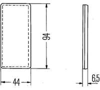 HELLA Riflettore Riflesso Luce Di Sicurezza Posteriore (8RA 003 326-031)