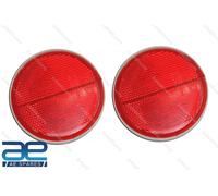 Hella Rotondo Catadiottro Set Rosso 90mm Per Camion Trattore Jeep Universale