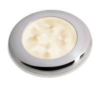 Hella Sottile Linea LED Rotondo Cortesia Lampada 12V Caldo Bianco Ss Lunetta