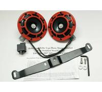 Hella Stile Rosso Sharp Tono Doppio Clacson Fissaggio Supporto per Subaru