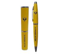 HELLAS VERONA Penna con Astuccio Modello Alexia Prodotto Ufficiale (Giallo)