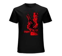 Hellboy Movie100% Cotton Mens T-Shirt Short Sleeve Round Neck Clothing Casual Black XL