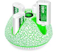 HELLCOOL 4 batterie da 4080 mWh per controller Xbox One/Xbox Series X&S e Xbox Controller compatibile con Xbox One S/X/Elite, Xbox Series X/S Controller, aspetto cool/12 ore di gioco/display LED