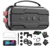 HELLCOOL Switch 2025 - Custodia per Nintendo Switch 2, custodia da trasporto con pellicola protettiva, custodia agganciabile, dock di ricarica, volante, slot per schede di gioco e interruttore 2