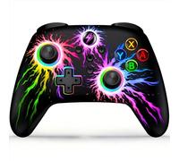 HELLCOOL Switch Controller Senza Fili per Console Switch/Lite/OLED - Look RGB, Funzione Programmabile/Turbo/Sveglia, Joystick Precisi, Vibrazioni a Doppio Motore