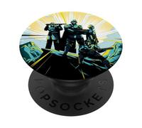 Helldivers 2 Illustrated Poster Sunburst Video Game PopSockets PopGrip Adesivo