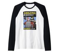 Helldivers Amazing Democracy Brasch Is Back Helldiver Slap Maglia con Maniche Raglan
