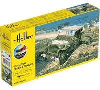 Heller 1:72 Gift Set - US 1/4 Ton Truck Trailer