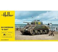 Heller Kit plastico Carro Armato M4 Sherman D-Day 1:72, 91 pezzi (HEL79892) 87x46x37 mm