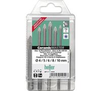 Heller 24942 Kit punte da vetro e piastrelle 5 parti 4 mm, 5 mm, 6 mm, 8 mm, 1