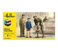 HELLER 35323 STARTER KIT MODELLINO FIGURINE EQUIPAGGIO CARRO FRANCESE SECONDA...