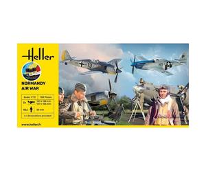 HELLER 52329 SCATOLA MODELLO AEREO STARTER KIT NORMANDY AIRWAR 1/72