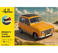 Heller 58704 - 1:24 Starter Kit Renault 4 TL/GTL Tetto Apribile - Nuovo