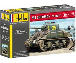 Heller 79892 US Army M4 Sherman Tank D-Day 1/72 Scala 91 Pezzi Plastic Kit T48P