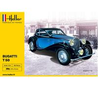HELLER 80706 - 1931 Bugatti Tipo 50 Coupé 2 Porte Kit In Plastica 1:24 Pod Post