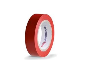 Hellermann Tyton htape-flex15 - 15 x 10 - Duct Tapes (bundling, fastening, handicrafting, marking, repairing, strengthening, indoor & outdoor, Red, PVC, solvent inamovibile, RoHS)