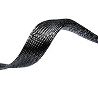 HellermannTyton 170-00120 HEGPX12-PET-BK - Tubo intrecciato in poliestere, 6-19 mm, 100 m, colore: Nero