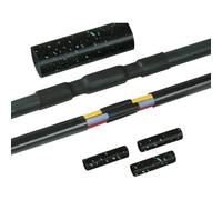 GIUNTO TERMORESTRINGENTE HELLERMANNTYTON 380-04013 - Kit guaine termorestringenti in poliolefine reticolate, 250 mm, 1 pezzo, con connettori