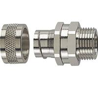 HellermannTyton PCS20-SM-M20 166-31104 PCS20-SM-M20-NPB-ML - Raccordo a vite in metallo M20 dritto, confezione da 1