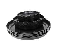 Hellery 15 Sottovasi Leggeri per Vasi da Fiori, Ideali per Uso Interno Ed Esterno, Ad Esempio sul Balcone, sul Davanzale O in Giardino, Nero