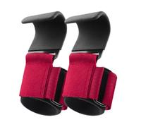 Hellery 2 Ganci per Sollevamento Pesi, Impugnature di Supporto per Polsi, Leggere, Pratiche per Sollevamento Pesi, Powerlifting E Palestra, Rosso