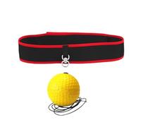 Hellery 2 Pezzi Boxing Ball Set da Allenamento con Fascia Regolabile per Esercizio Boxe MMA Miglioramento Coordinazione Mano Occhio Adatto a Bambini E, Palla Gialla