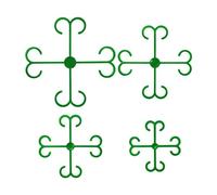 Hellery 4 Supporti per Piante, Accessori per La Crescita di Fiori, Clip di Supporto per Piante da Giardino E da Interno, Verde