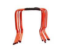 Hellery 5 Pezzi Ostacolo in Plastica con Maniglia Antiurto Ostacoli da Allenamento Compatto per Educazione Fisica, Arancione-rosso, 50cm