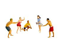Hellery 5X 1/64 Miniature Figure Tiny Beach Volley per