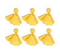 Hellery 6 Bandierine da Rigore per Calcio, Bandierine da Arbitro con Peso Centrale, Accessori per Feste di Calcio, Bandierine Portatili da Lancio per Calcio E, Giallo