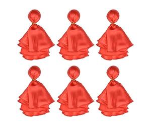 Hellery 6 Bandierine da Rigore per Calcio, Bandierine da Arbitro con Peso Centrale, Accessori per Feste di Calcio, Bandierine Portatili da Lancio per Calcio E, Rosso