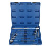 Hellery 8 Pezzi Chiave a Brugola Scorrevole T/L Chiave Esagonale con Manico Azzurro Resisn Unsile Manuale per Officina