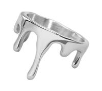 Hellery Anello da Donna, Gioiello, Anello Originale, Creativo, alla Moda, con Ciondolo, Accessorio per Costume, Regalo di Nozze, Halloween, Festa di Fidanzame, Colore Acciaio Taglia 6