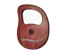 Hellery Arpa con 19 Corde Compatta Strumento a Corda a Scatola Scatola Portatile Strumento per Studenti, Scuola di Musica, Colore Retrò