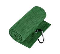 Hellery Asciugamano da Golf in Microfibra con Clip, Regalo per Golfisti, Portatile, Piccolo, Morbido E Leggero, per Sacca da Golf, Asciugamano per La Pulizia, Verde