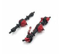 Hellery Assale Veicolo Assemblato Assale Anteriore Posteriore Gruppo Motrice RC Metallo E Acciaio CNC per D91 D96X MN98 MN99S Coppia Uniforme Controllo, Black Red