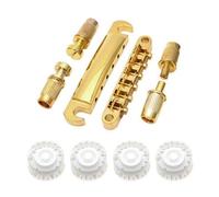 Hellery Assieme Cordaio Stile LP Regolabile Fisso con Cordaio Separato Durevole per Costruzioni Custom, Oro