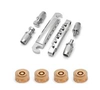 Hellery Assieme Cordaio Stile LP Regolabile Fisso con Cordaio Separato Durevole per Costruzioni Custom, Argento