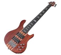 Hellery Basso Elettrico Sei Corde Basso Chitarra Strumento Strumenti con Struttura Unipezzo in Legno Tastiera Scura con Tasti Due Pickup E Ponte Cromato Adatto per Prove Registrazione in Studio Palco