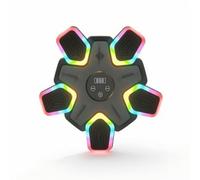 Hellery Bersaglio da Parete Elettronico Macchina da Pugilato Musicale Bersaglio Pugilato con Luci per Sportivi, Famiglie, Nero