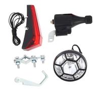 Hellery Bicicletta Generatore Luce Set Faro Dinamo Anteriore Posteriore Accessorio Metallo Impermeabile a Frizione Adatto per Pendolari Città Biciclette Vinta, Stile b